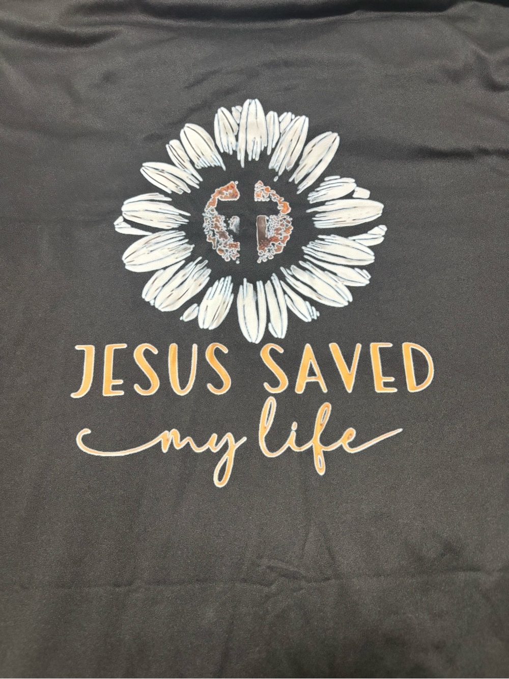 Y2K Style 'Jesus Saved My Life' Sunflower Graphic Tee - Picture 4 of 5